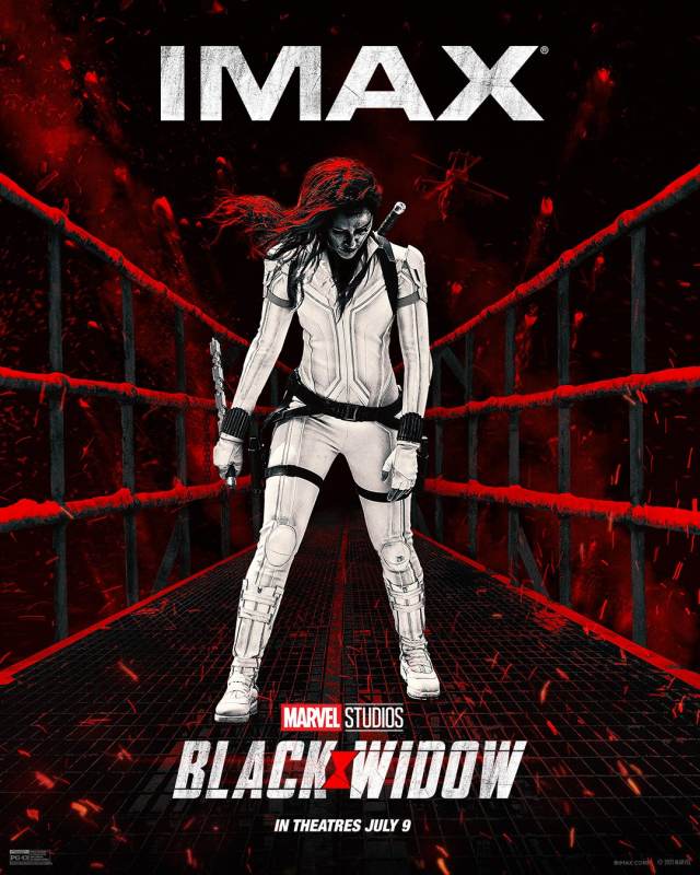 marvel studios black widow poster imax